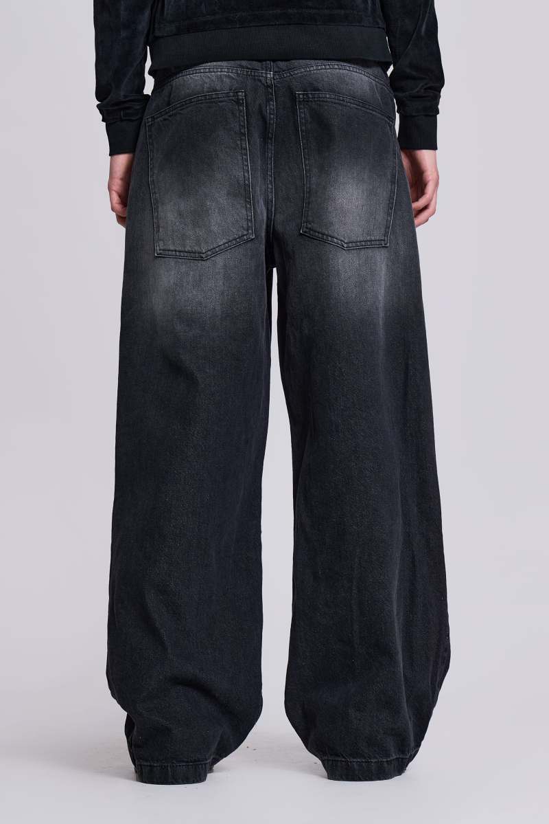 jaded london Washed Black Colossus Jeans Black