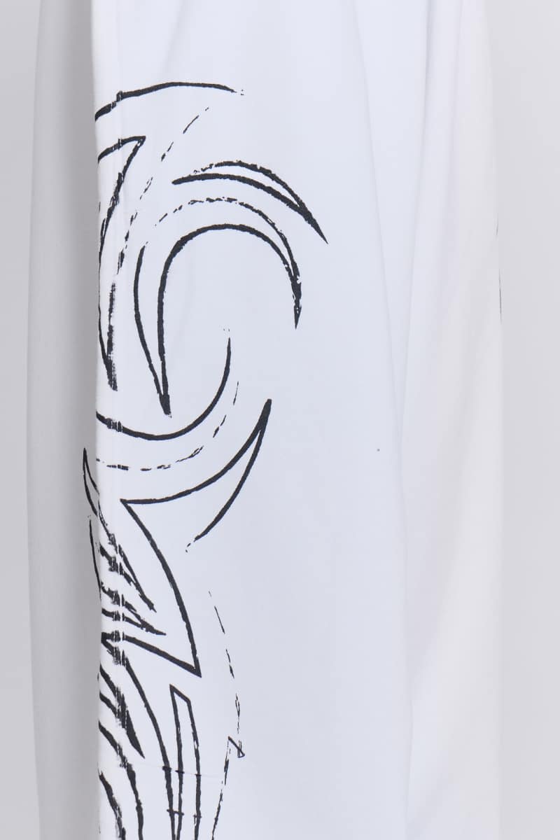 Jaded London White Baggy Blade Joggers White