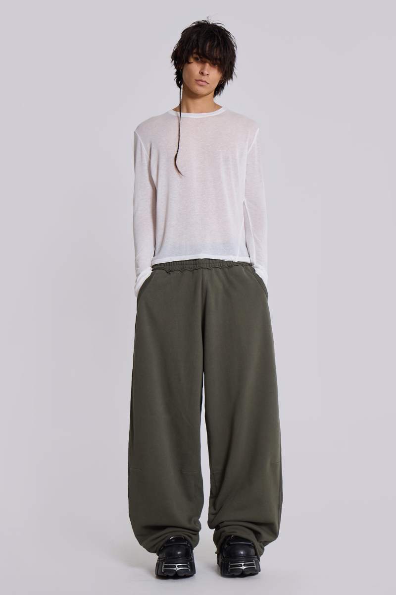 Jaded London White Marl Mist Hoodie White