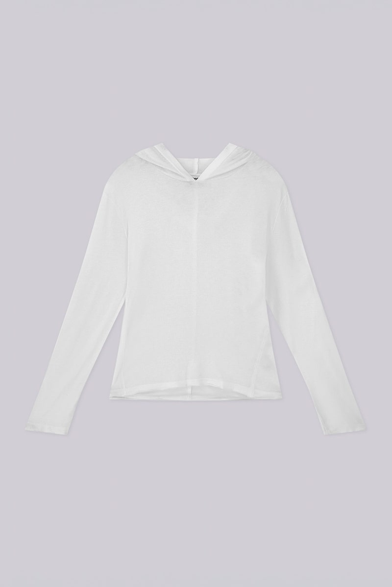 Jaded London White Marl Mist Hoodie White