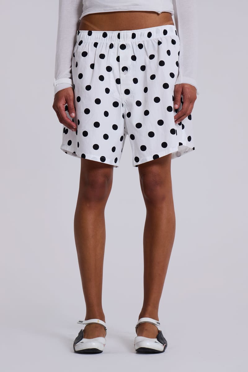 Jaded London White Polka Boxers White