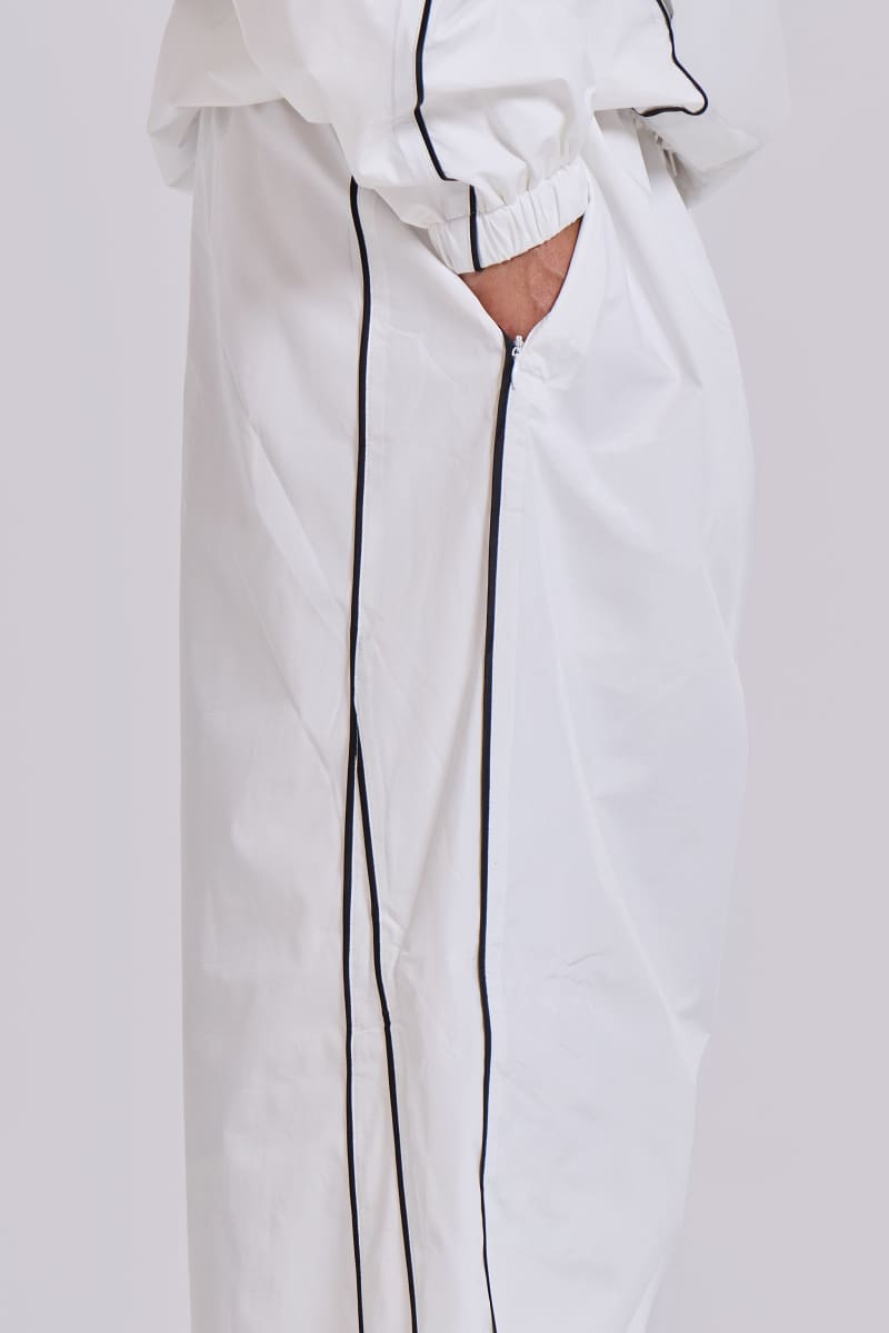 Jaded London White Vapor Tracksuit Bottoms White