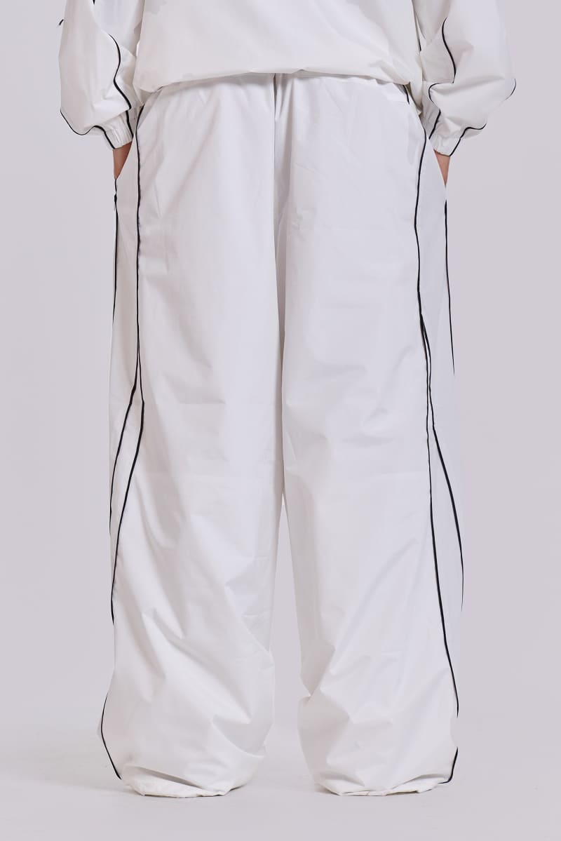 Jaded London White Vapor Tracksuit Bottoms White