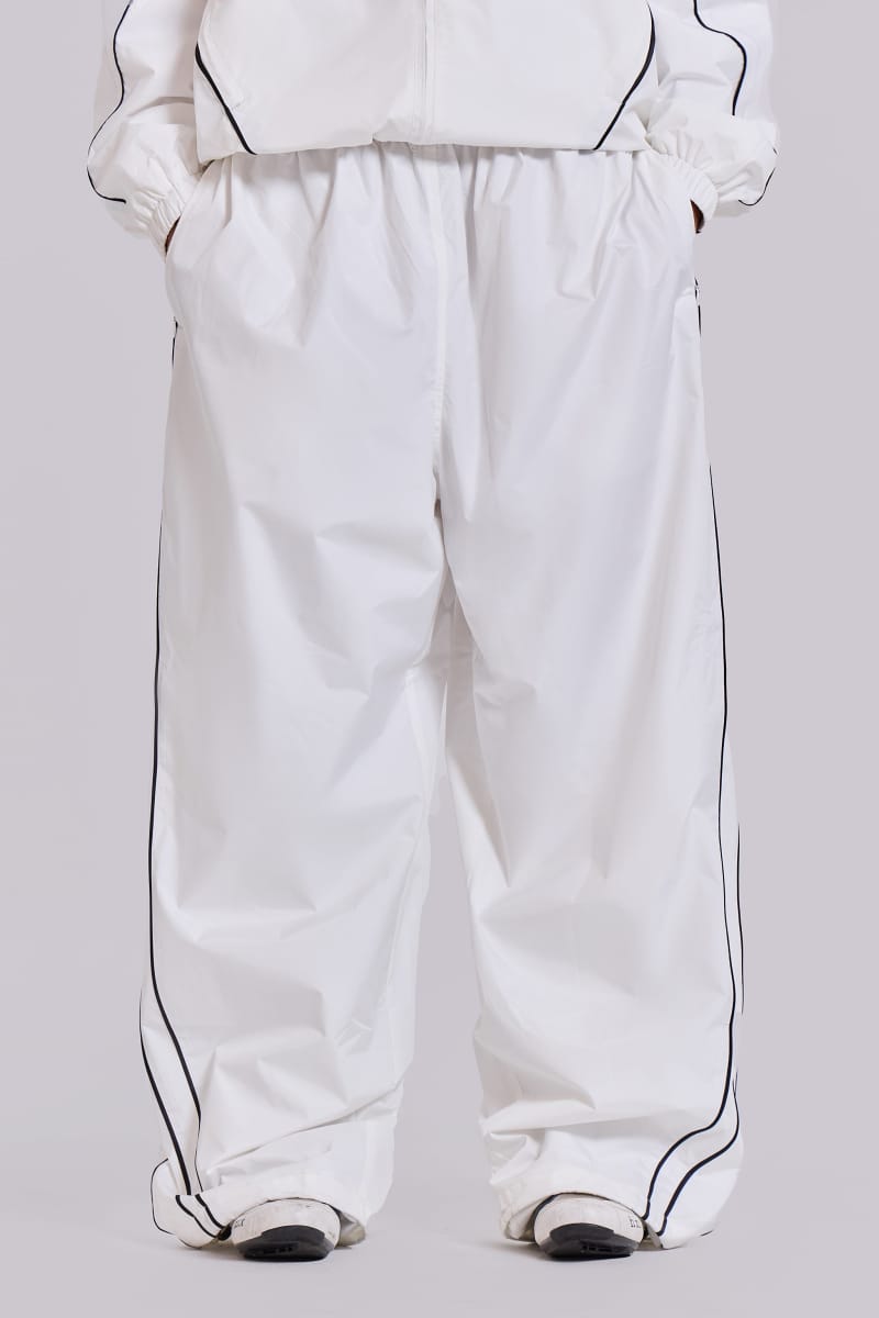 jaded london White Vapor Tracksuit Bottoms White