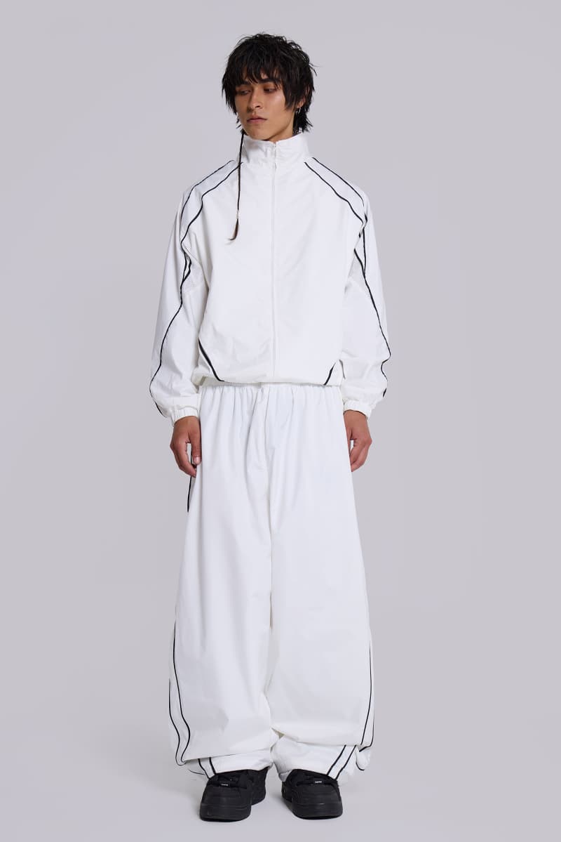 Jaded London White Vapor Tracksuit Top White