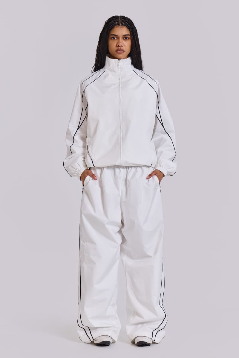 jaded london White Vapor Tracksuit Top White