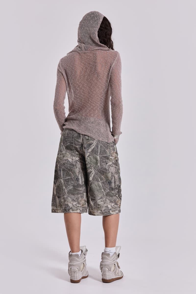 Jaded London Woodland Camo Colossus Jorts Camo