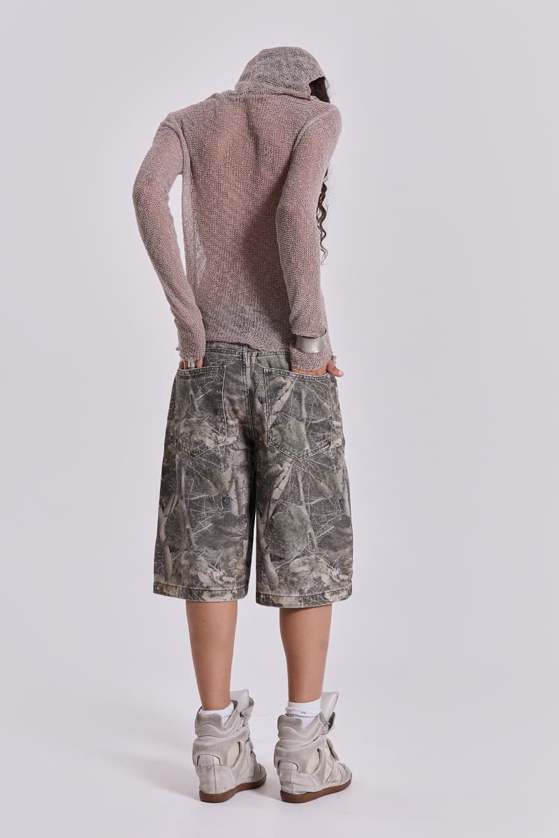 jaded london Woodland Camo Colossus Jorts Camo
