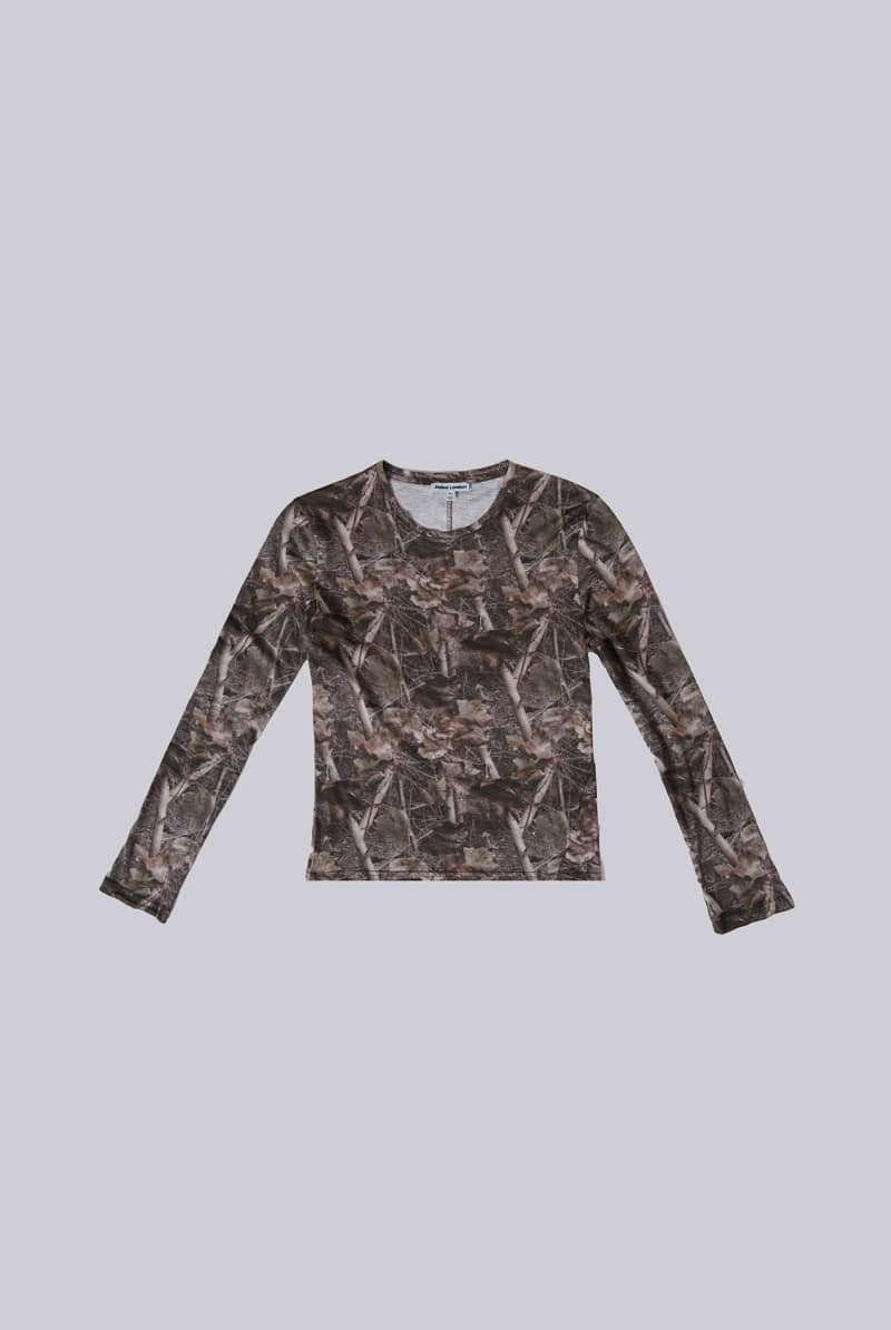 jaded london Woodland Long Sleeve Top Camo