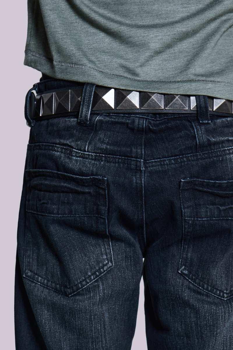 Jaded London XL Stud Belt Burgundy