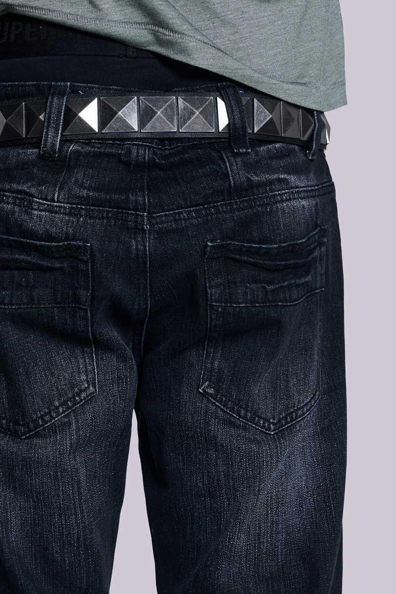 Jaded London XL Stud Belt Burgundy