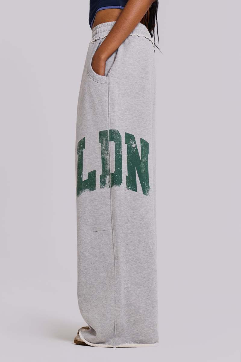 Jaded London LDN Print Grey Marl Monster Joggers Grey/Green