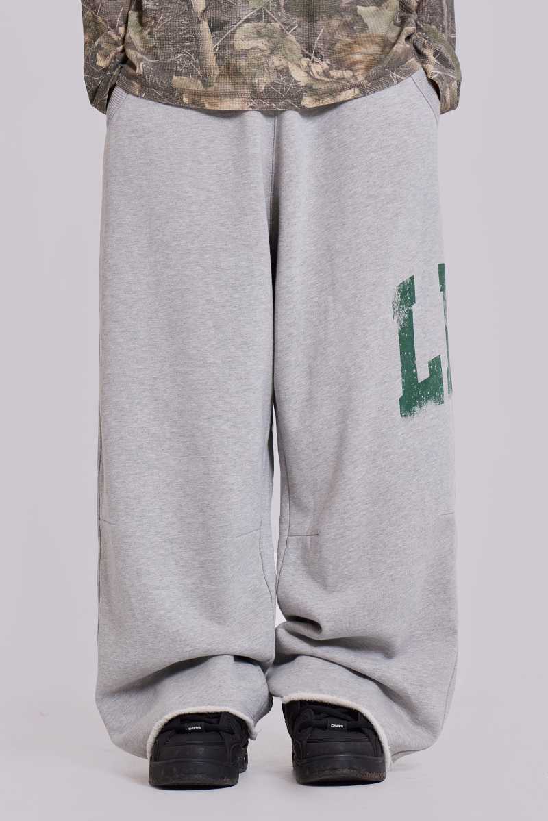 Jaded London LDN Print Grey Marl Monster Joggers Grey/Green Print