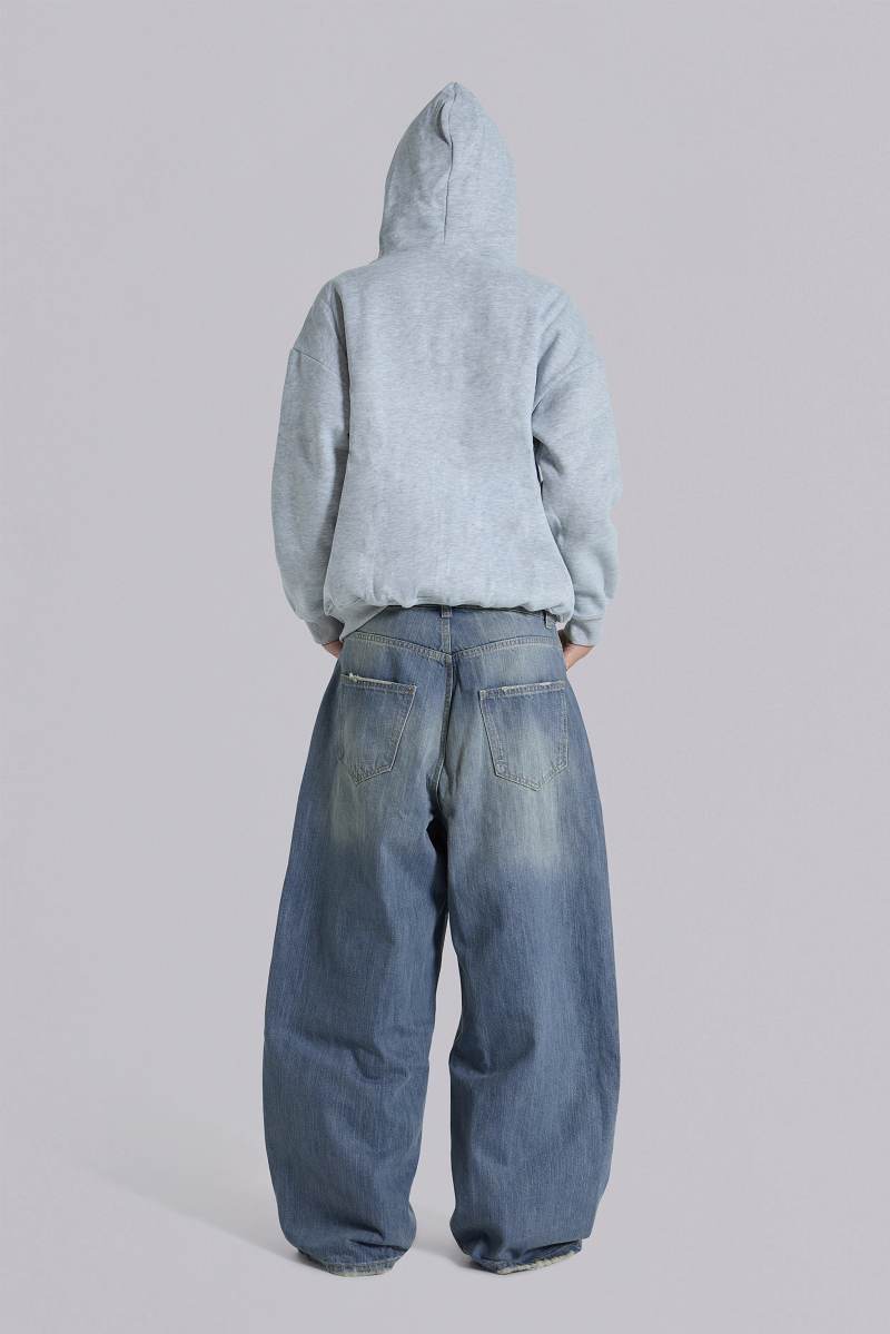 Jaded London Light Wash Slub XL Colossus Jeans Blue