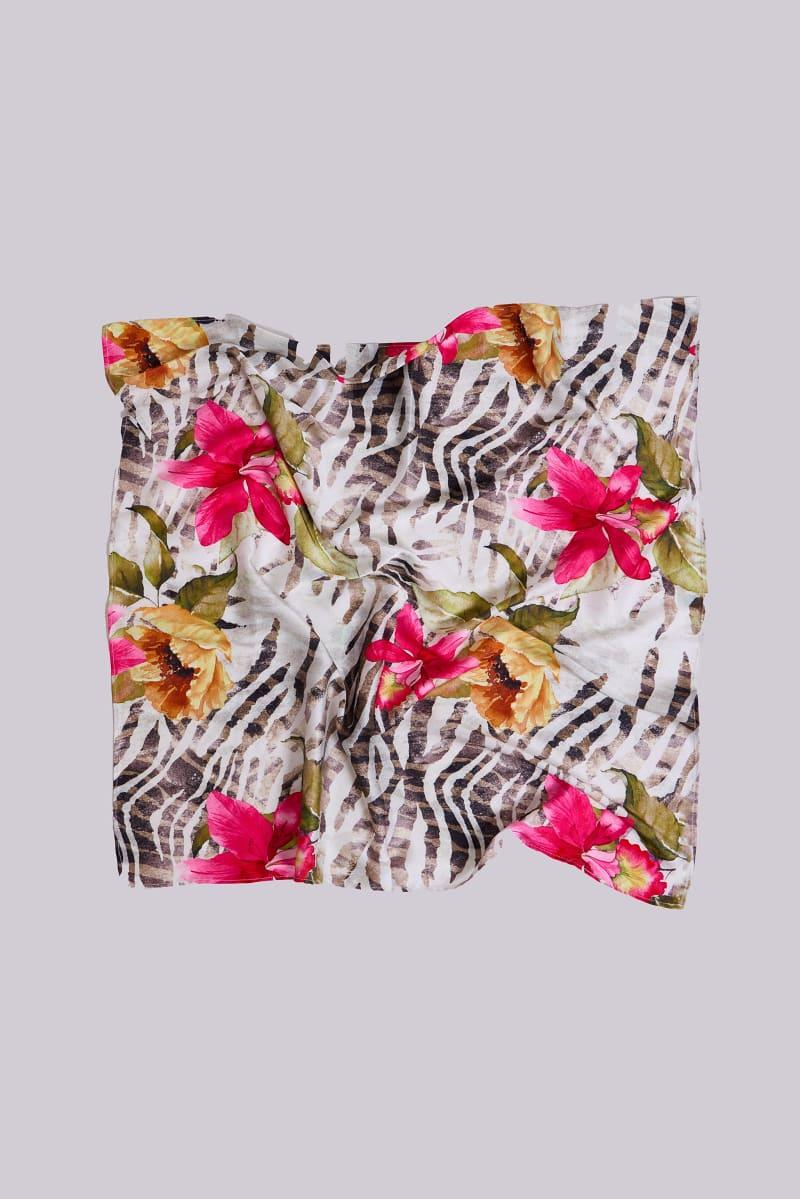 Jaded London Mae Satin Multiway Bandana Scarf Zebra