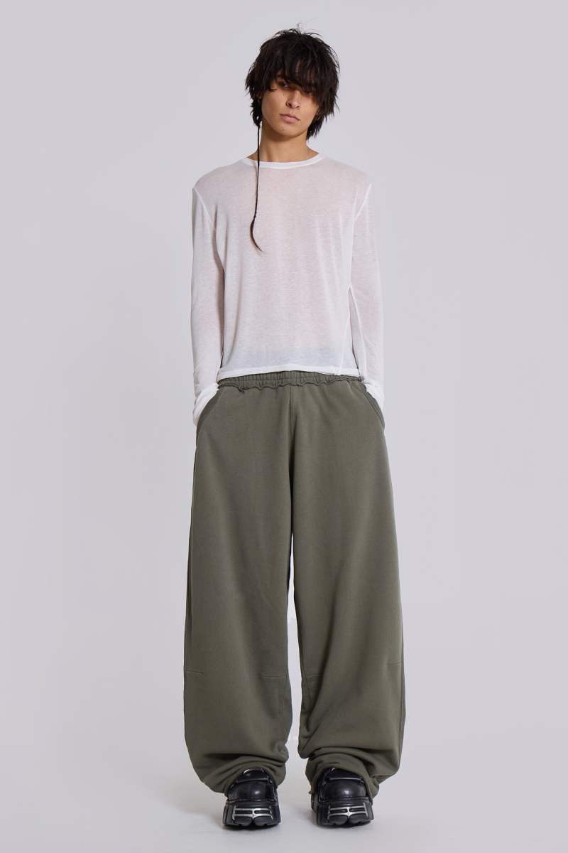 Jaded London Military Green Baggy Monster Joggers Green