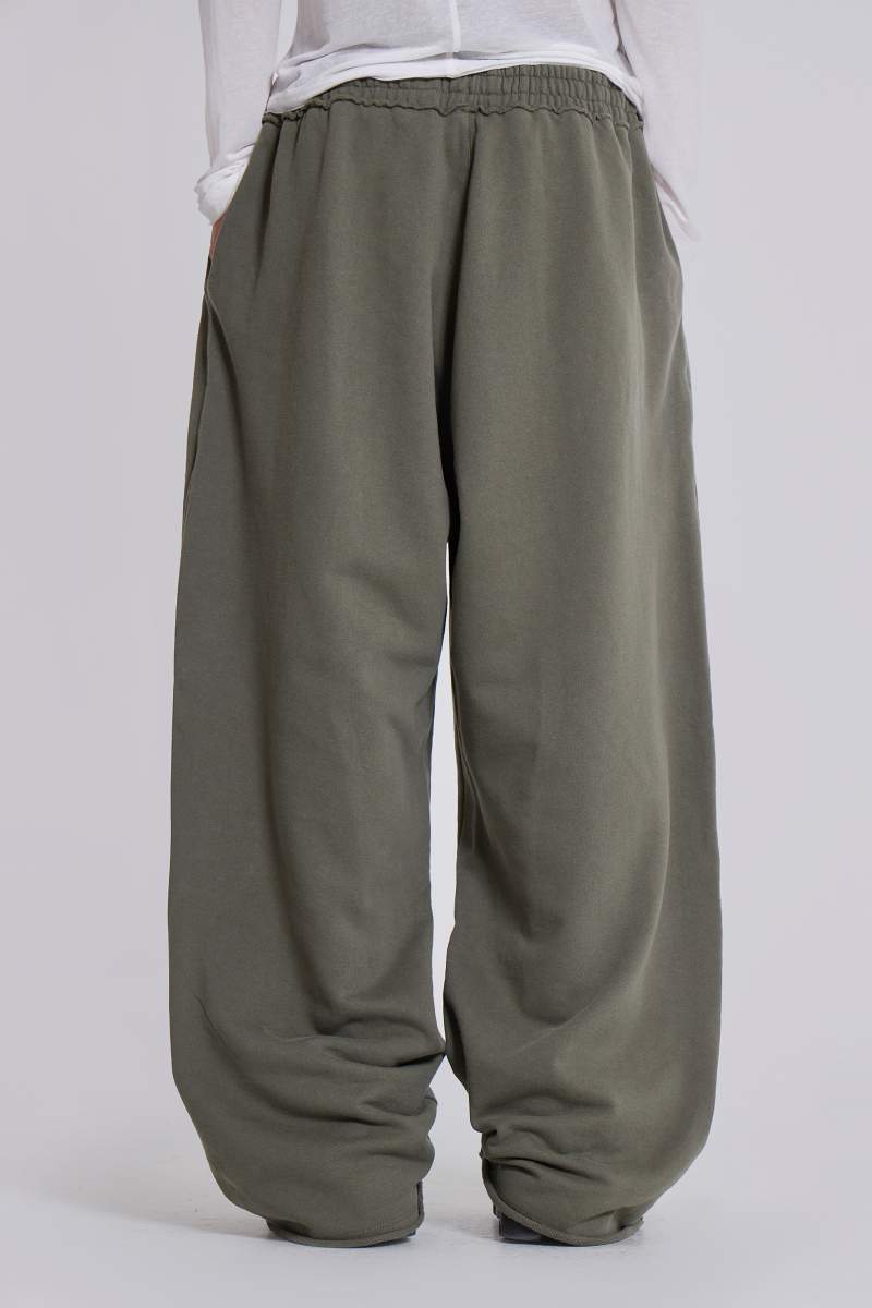 Jaded London Military Green Baggy Monster Joggers Green