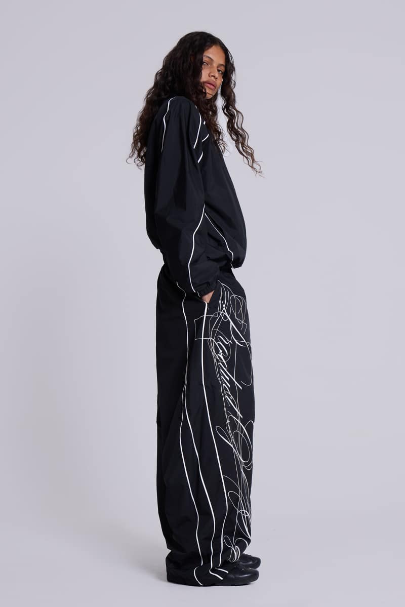 Jaded London P.O.A. Black Vapor Tracksuit Bottoms Black
