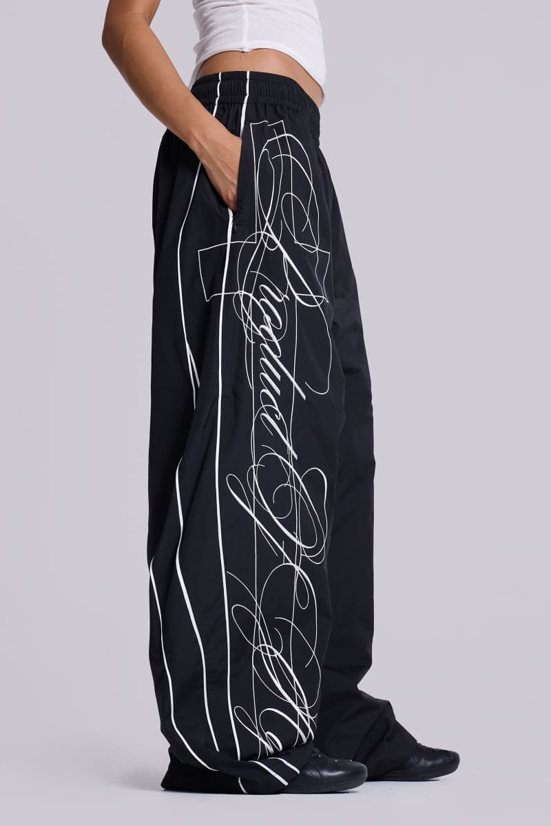 Jaded London P.O.A. Black Vapor Tracksuit Bottoms Black