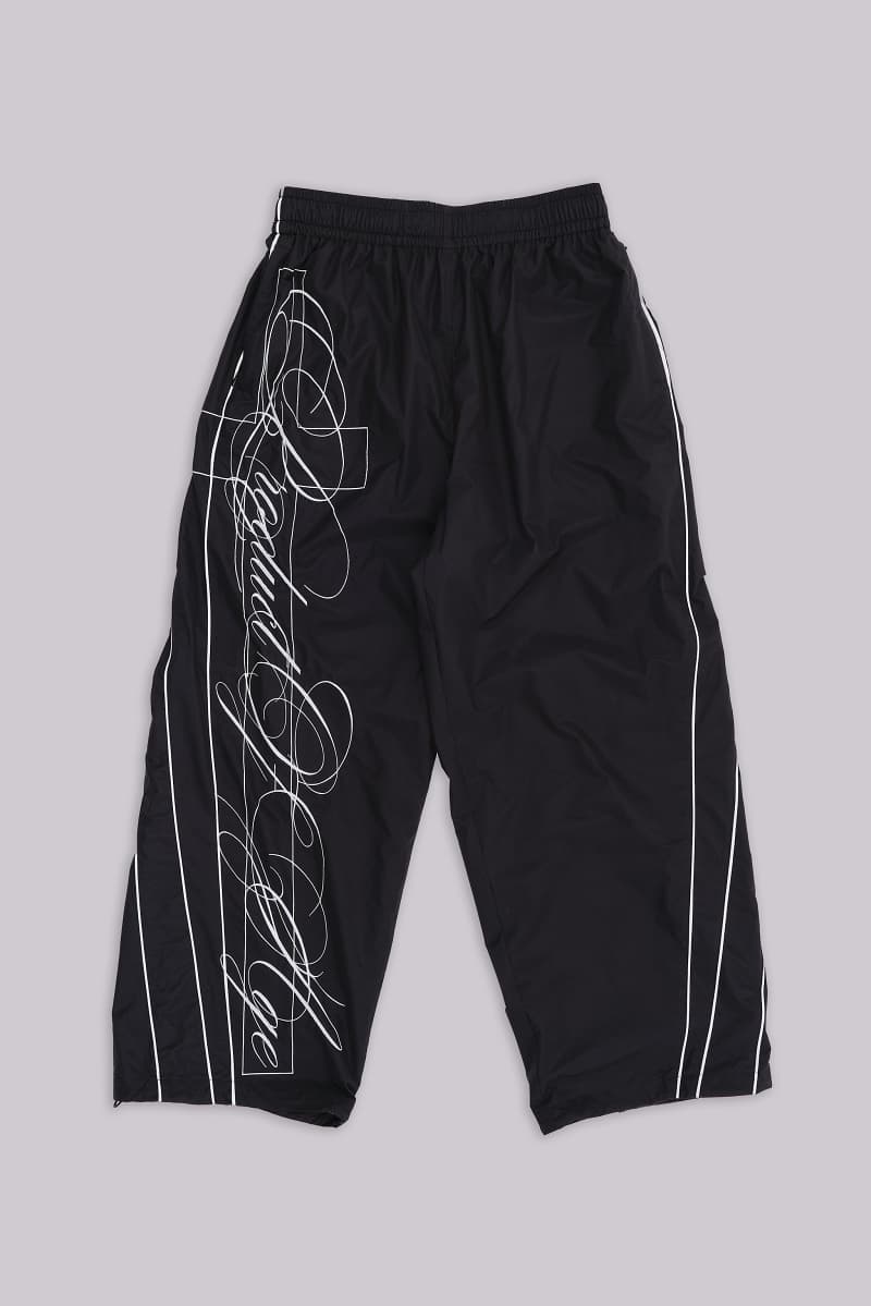 jaded london P.O.A. Black Vapor Tracksuit Bottoms Black Script