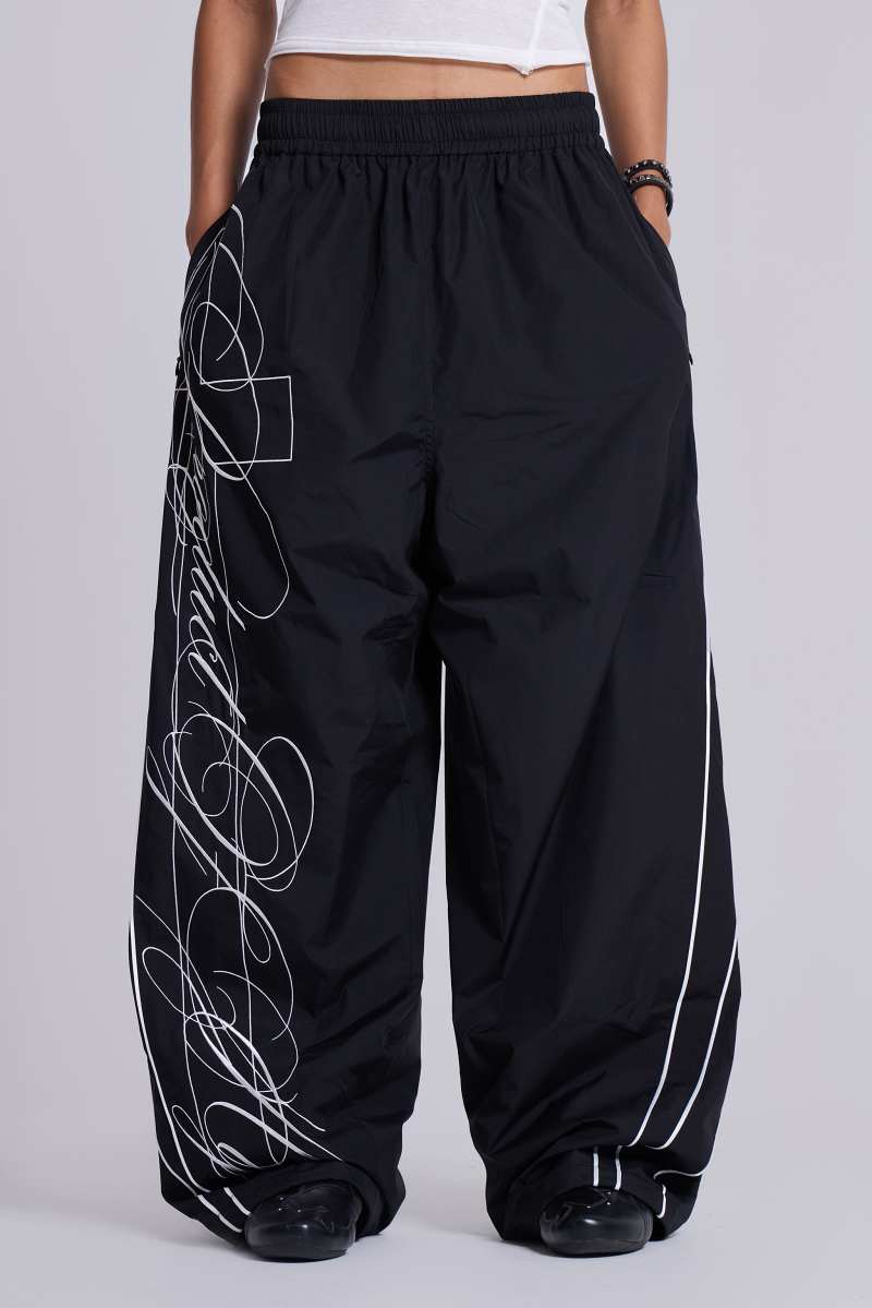 jaded london P.O.A. Black Vapor Tracksuit Bottoms Black