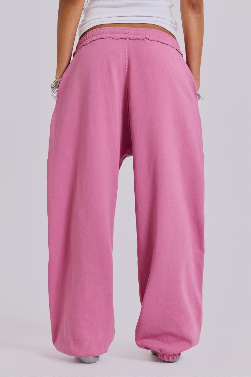 Jaded London Pink Baggy Cuffed Monster Joggers Pink