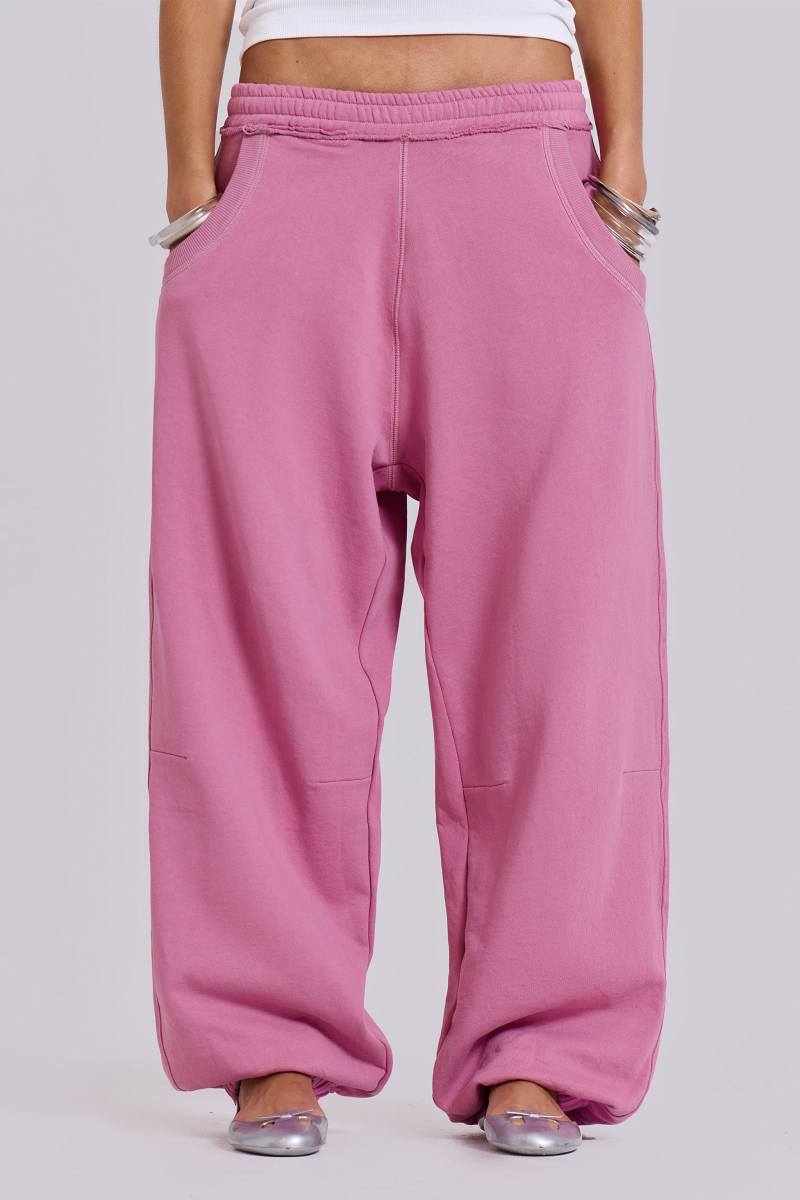 jaded london Pink Baggy Cuffed Monster Joggers Pink