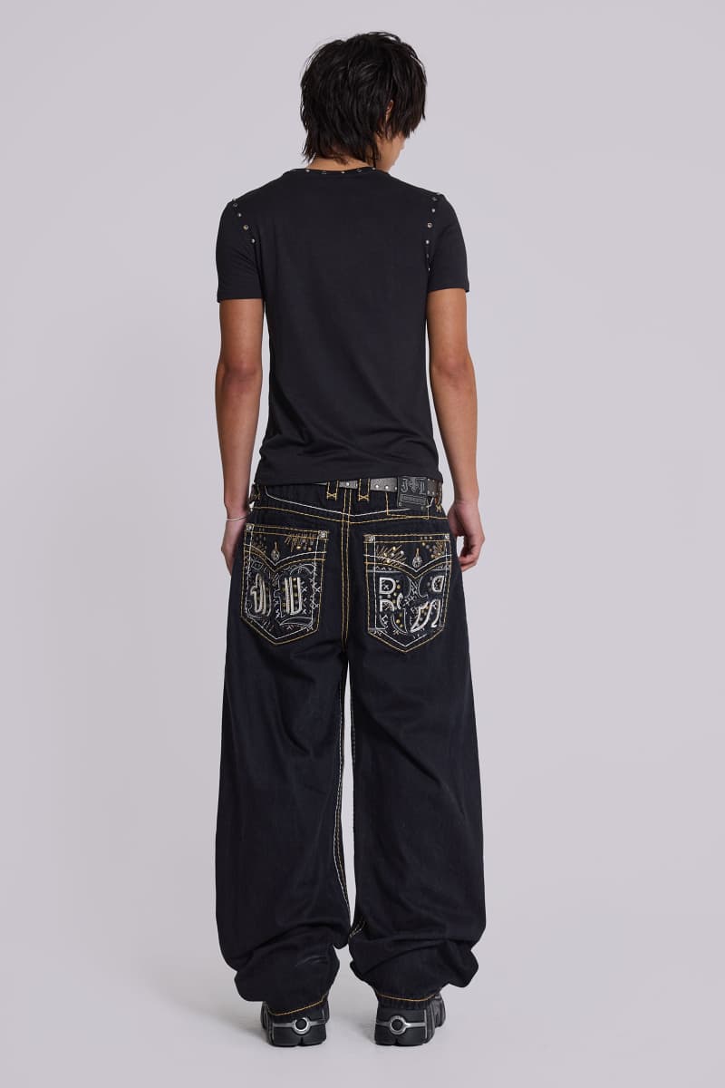 Jaded London Rock Revival Mono Colossus Jeans Black