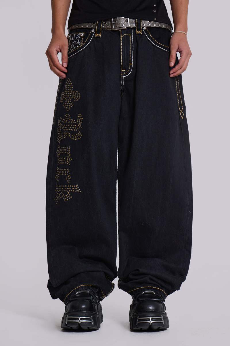Jaded London Rock Revival Mono Colossus Jeans Black