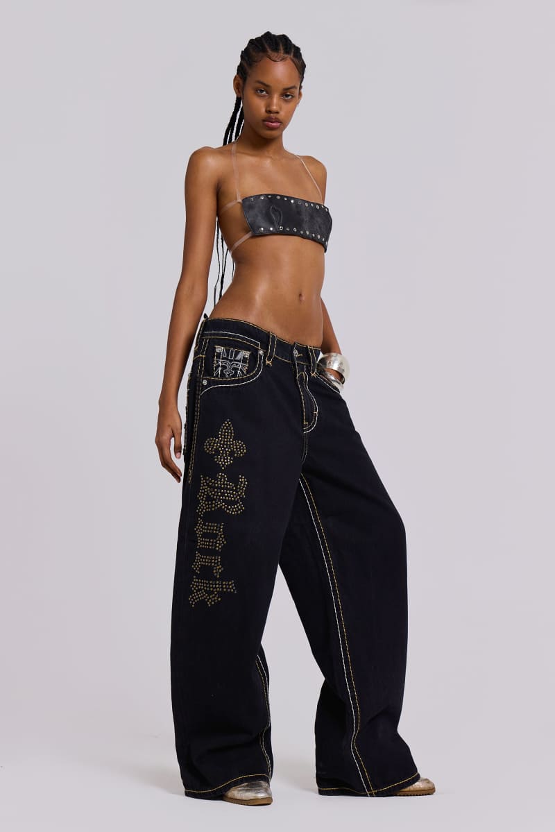 jaded london Rock Revival Mono Colossus Jeans Black