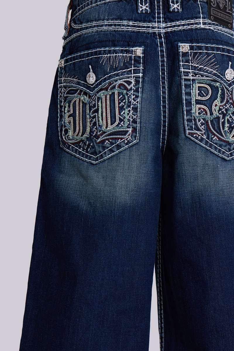 Jaded London Rock Revival River Colossus Jeans Blue