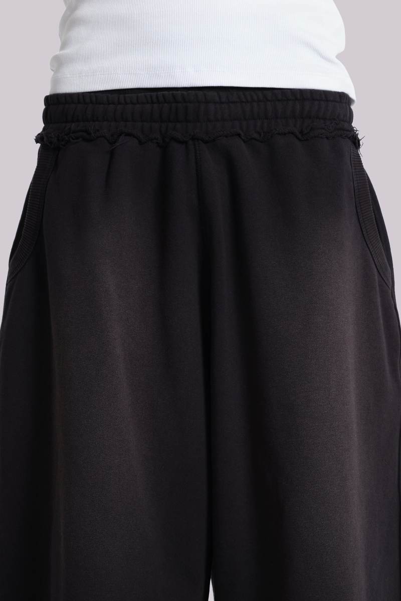 Jaded London Washed Black Monster Jogger Baggy Shorts Black