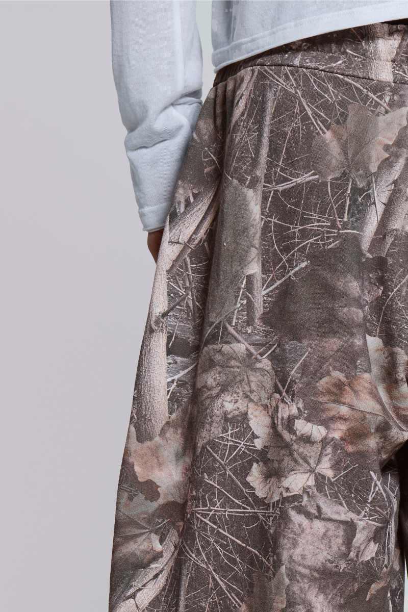 Jaded London Woodland Camo Baggy Cuffed Monster Joggers Camo