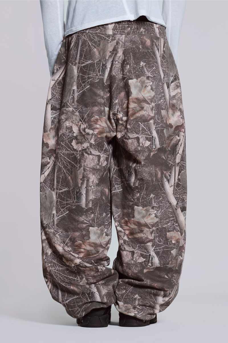 Jaded London Woodland Camo Baggy Cuffed Monster Joggers Camo