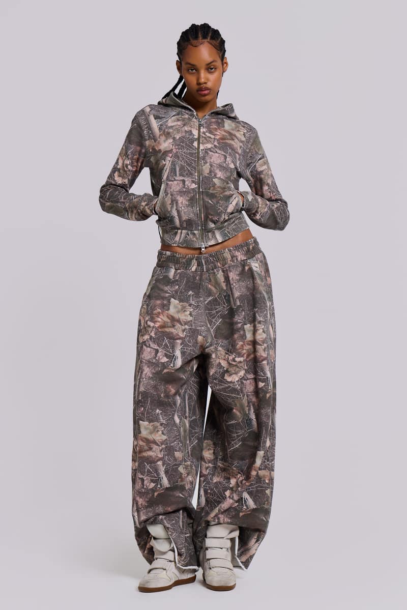 Jaded London Woodland Camo Baggy Monster Joggers Camo