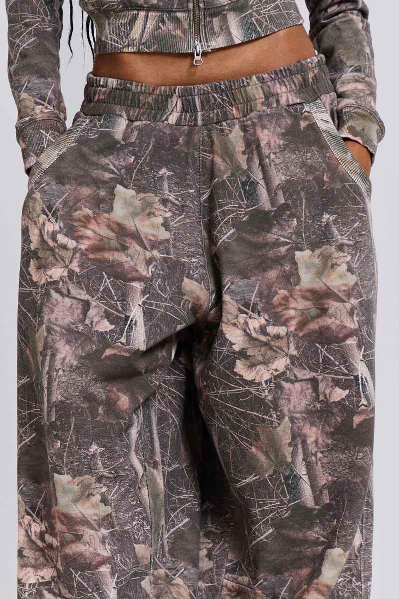 Jaded London Woodland Camo Baggy Monster Joggers Camo