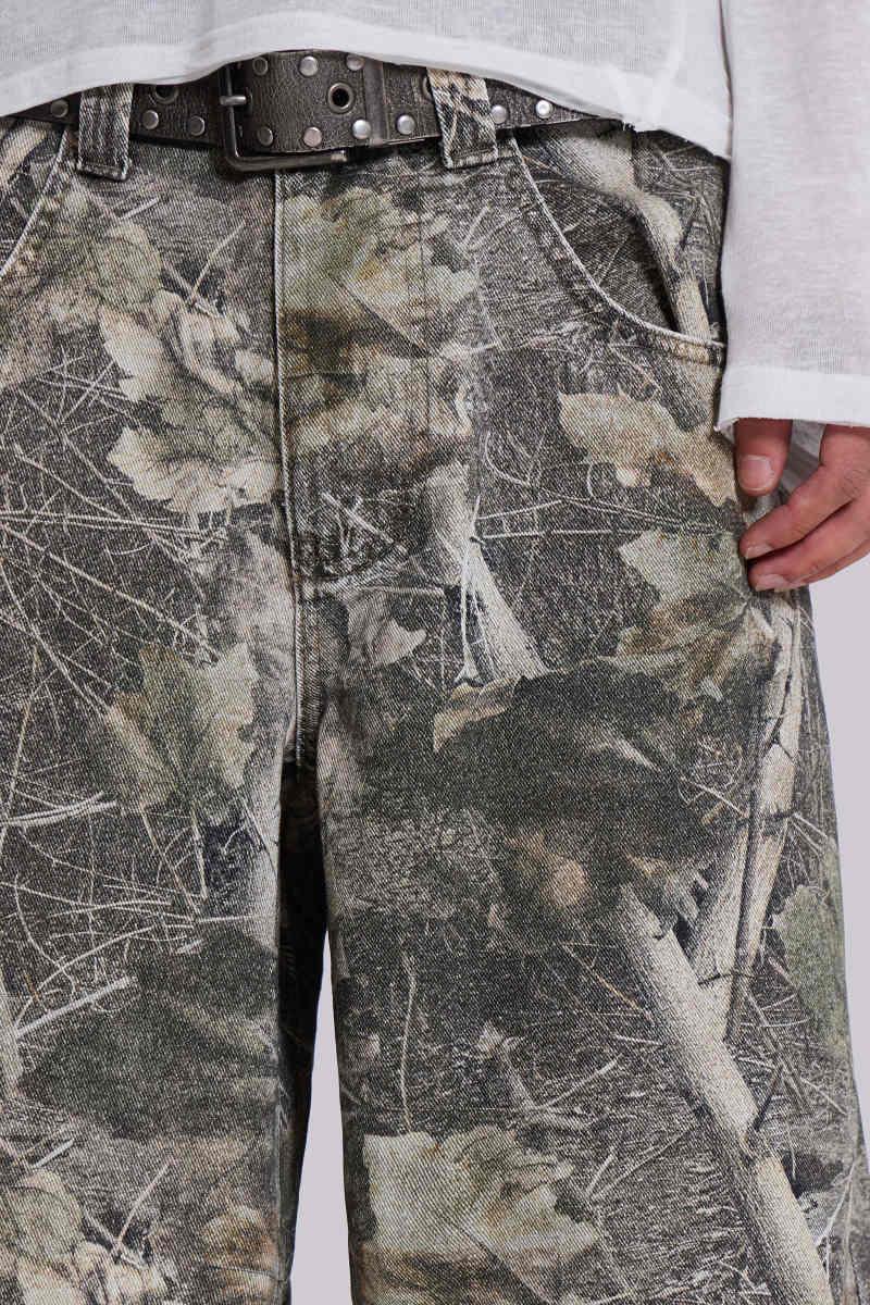 Jaded London Woodland Camo Colossus Baggy Jeans Camo