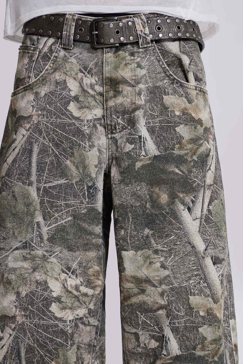 Jaded London Woodland Camo Colossus Baggy Jeans Camo