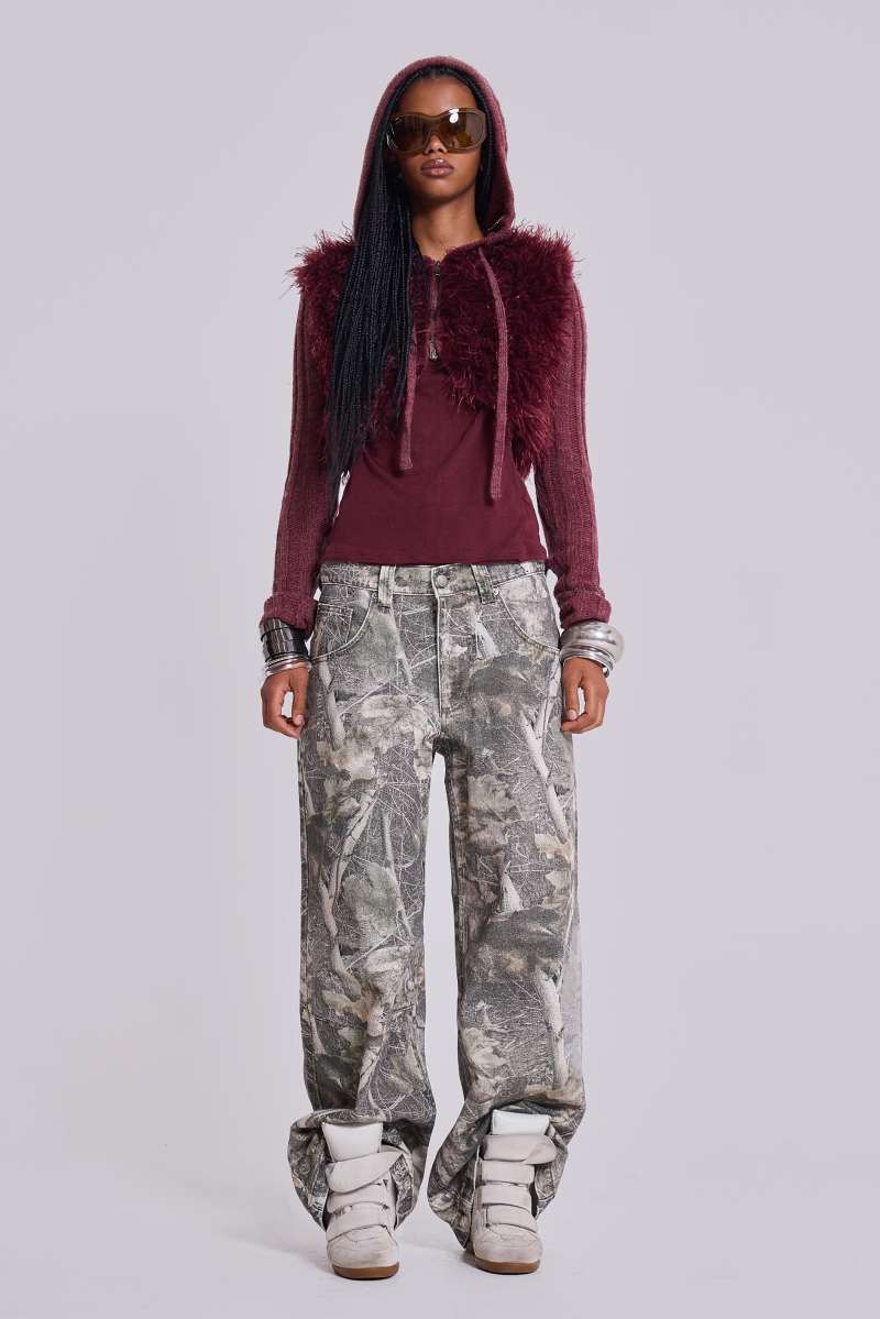 Jaded London Woodland Camo Colossus Baggy Jeans Camo