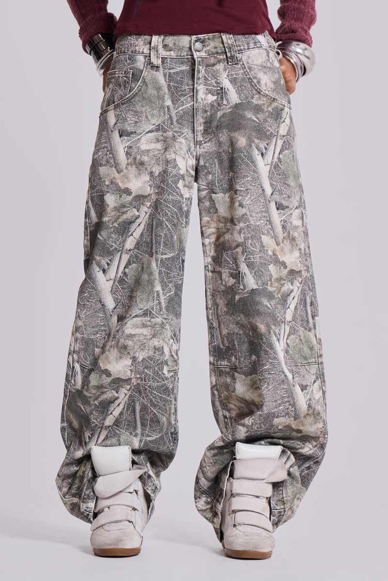 jaded london Woodland Camo Colossus Baggy Jeans Camo