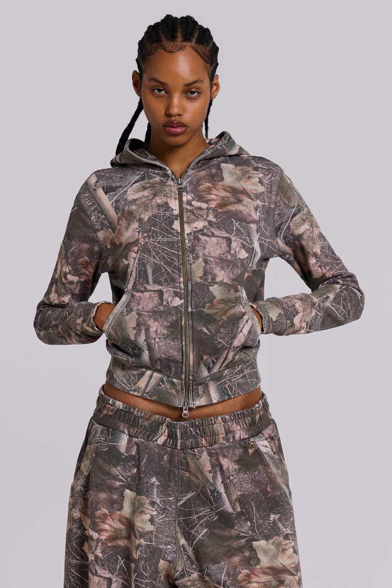 jaded london Woodland Camo Mini Monster Hoodie Camo