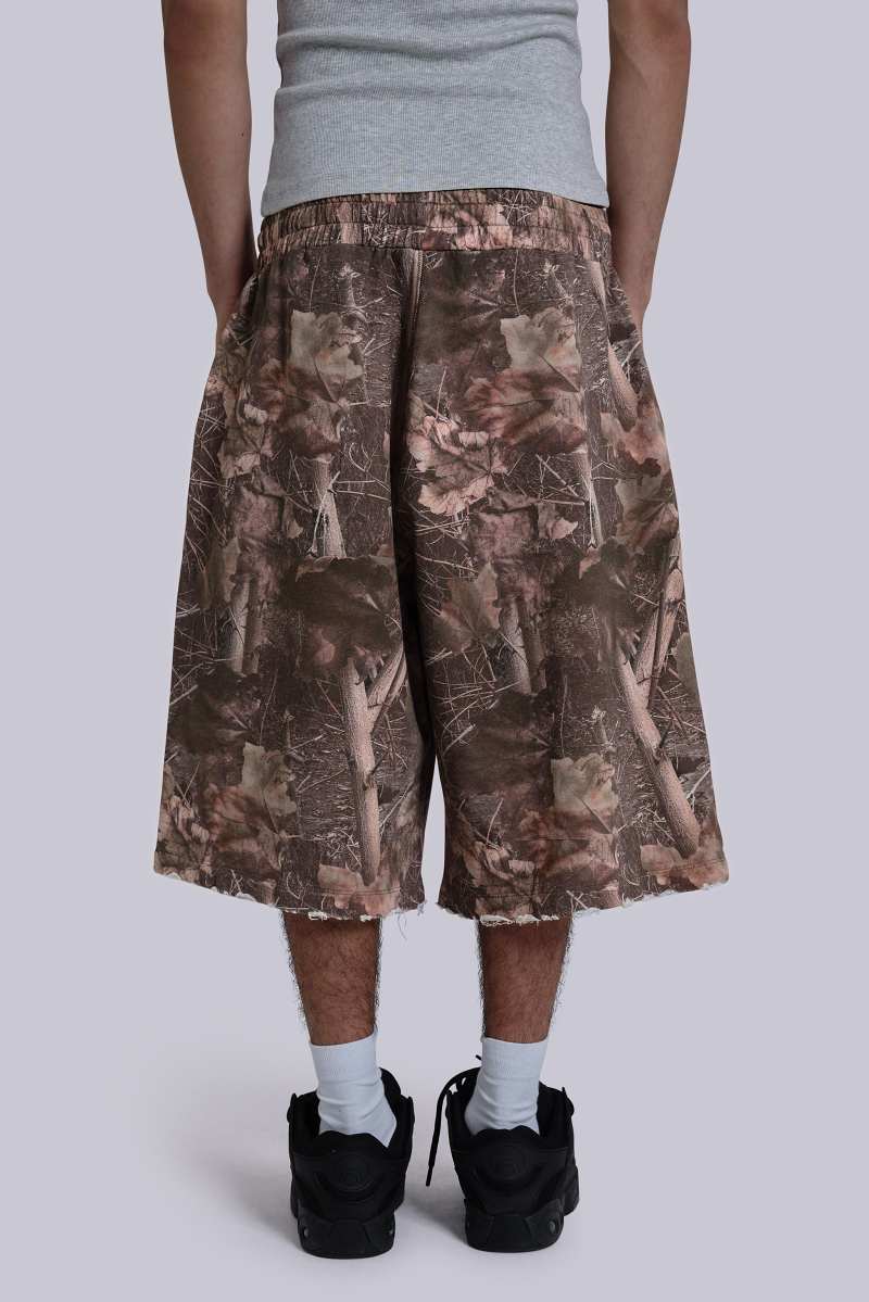 Jaded London Woodland Camo Monster Jogger Shorts Woodland Camo
