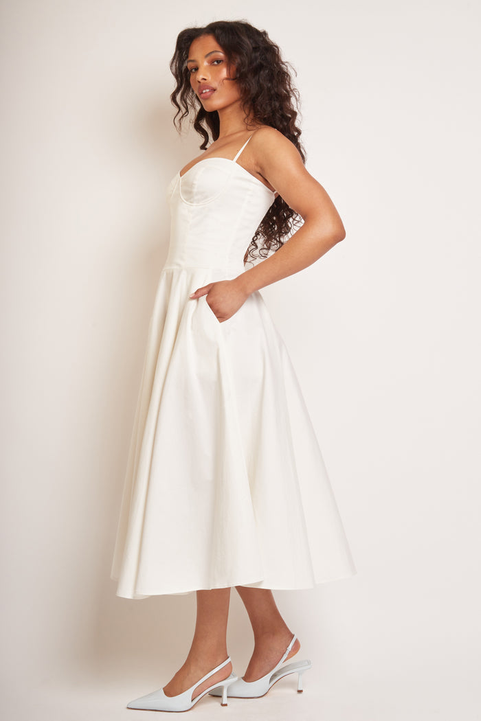 Jaded Rose Jade Vanilla Corset Midi Dress