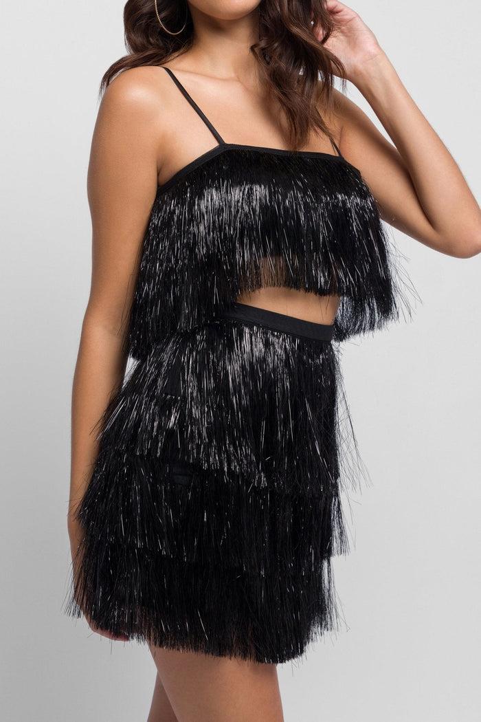 Jaded Rose Jimi Mini Skirt With Fringe Tassels