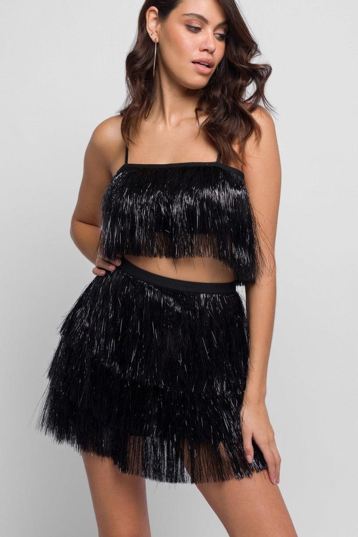 Jaded Rose Jimi Mini Skirt With Fringe Tassels