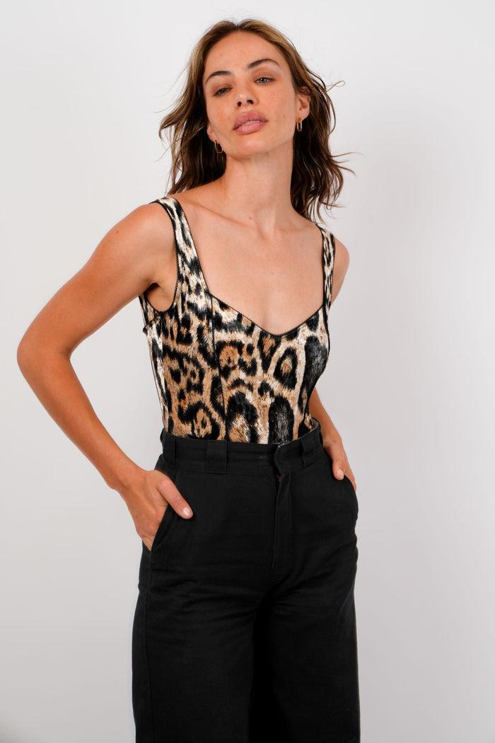 Jaded Rose Wilma Leopard Bodysuit