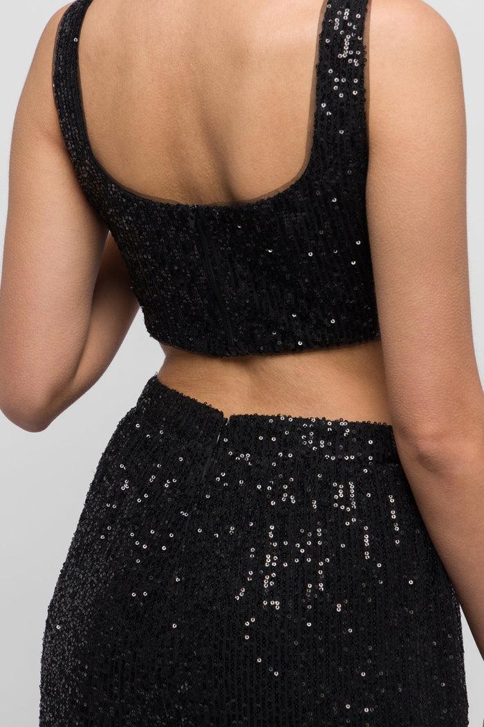 Jaded Rose Sali Sequin Pants In Black. Dazzling & Versatile