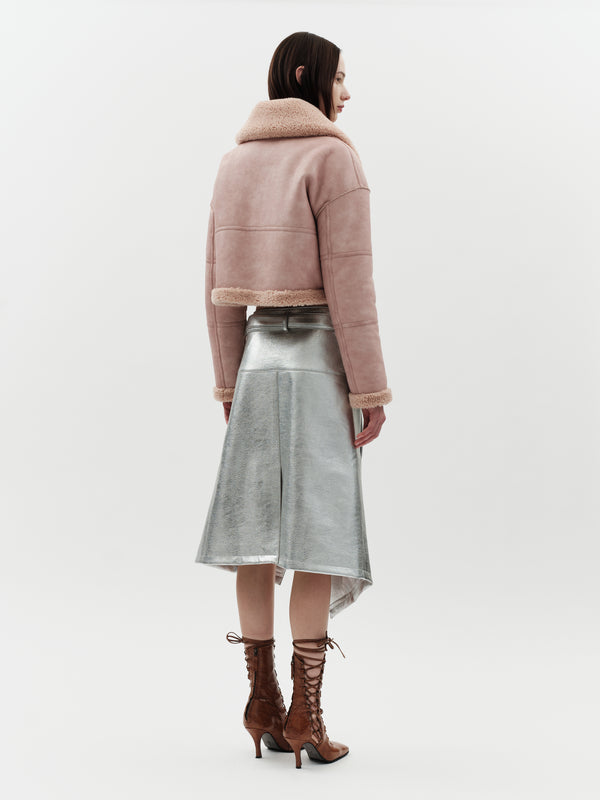 Jakke Aviator Cropped Jacket Pink