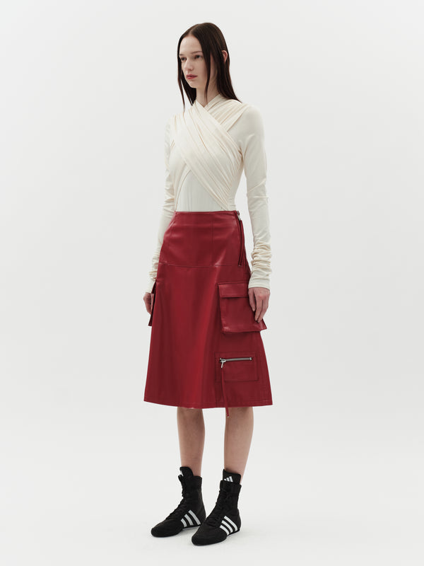 Jakke Cargo Skirt Red