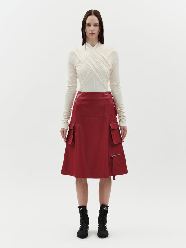 jakke Cargo Skirt Red